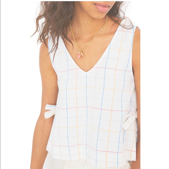 Madewell Tops - Madewell windowpane side tie tank